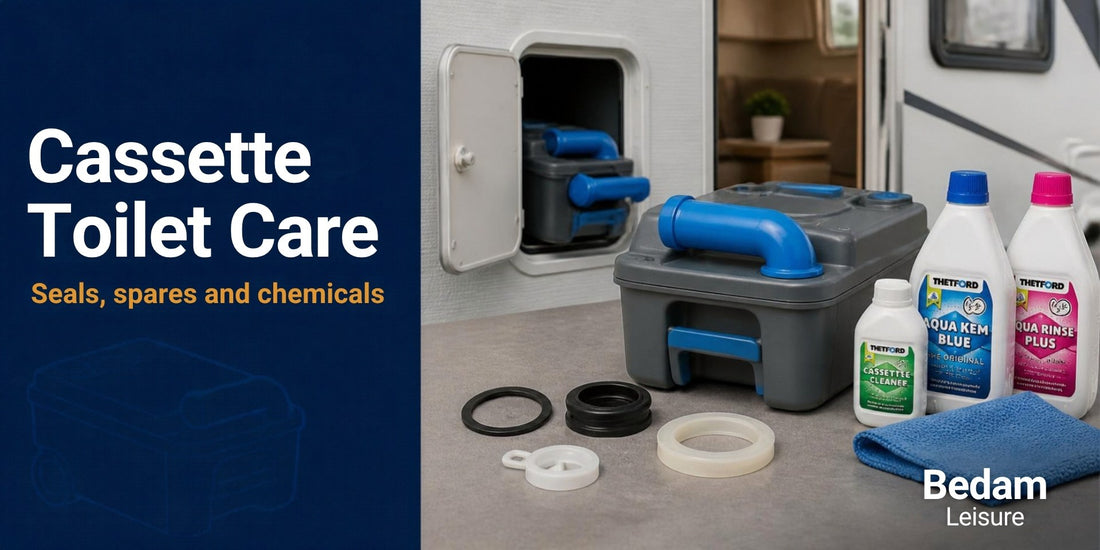 Thetford cassette toilet care - blade seal, spares and chemicals, Bedam Leisure guide
