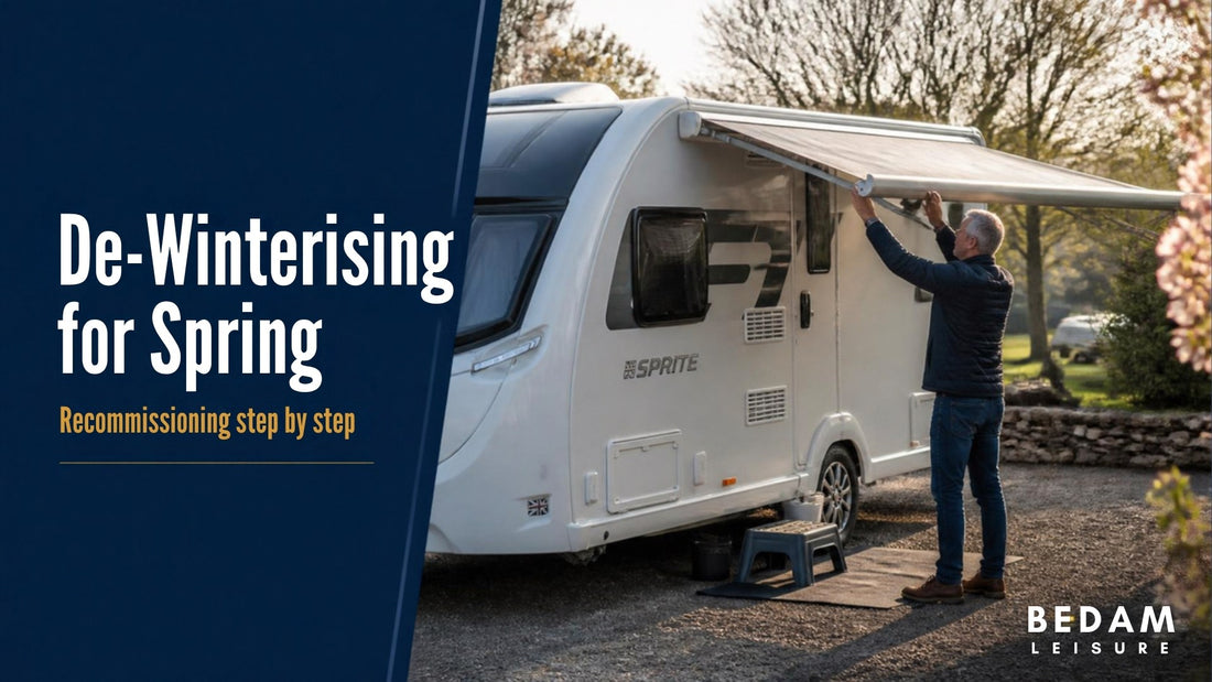 De-winterising a caravan or motorhome for spring - recommissioning step by step, Bedam Leisure guide