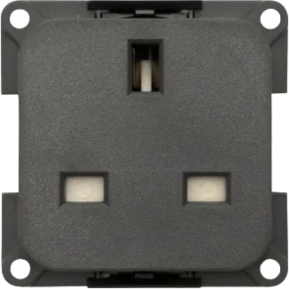 CBE Grey 240v 3pin Mains socket Retail Packed