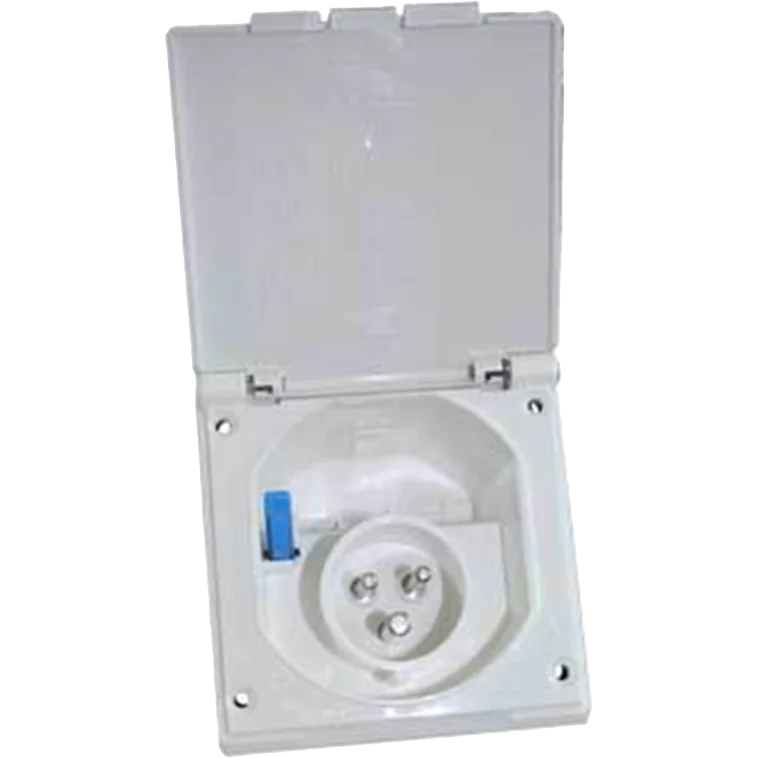 Fawo White 240v Flush Mains Inlet