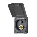 Fawo Outdoor Shower Black with switch for pump