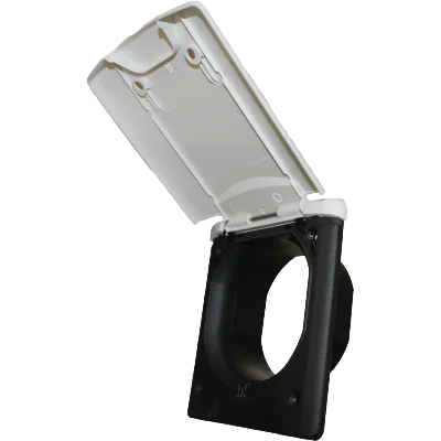Fawo White Flush inlet with sprung cover without sockets