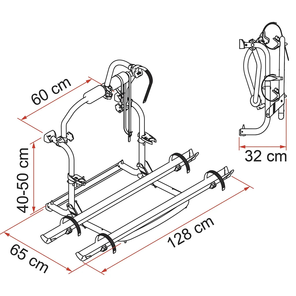 Fiamma Carry-Bike CL Motorhome Bike Rack – 3 Bikes, 55kg Max (02093B87A)