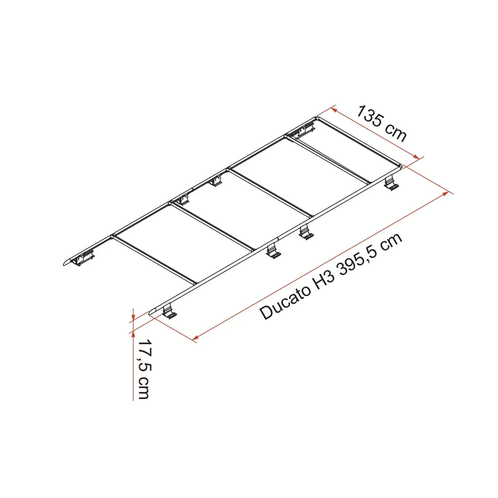Fiamma Roof Rail Ducato — Deep Black (05808A01A)