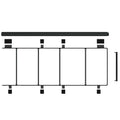 Fiamma Roof Rail Ducato - Deep Black