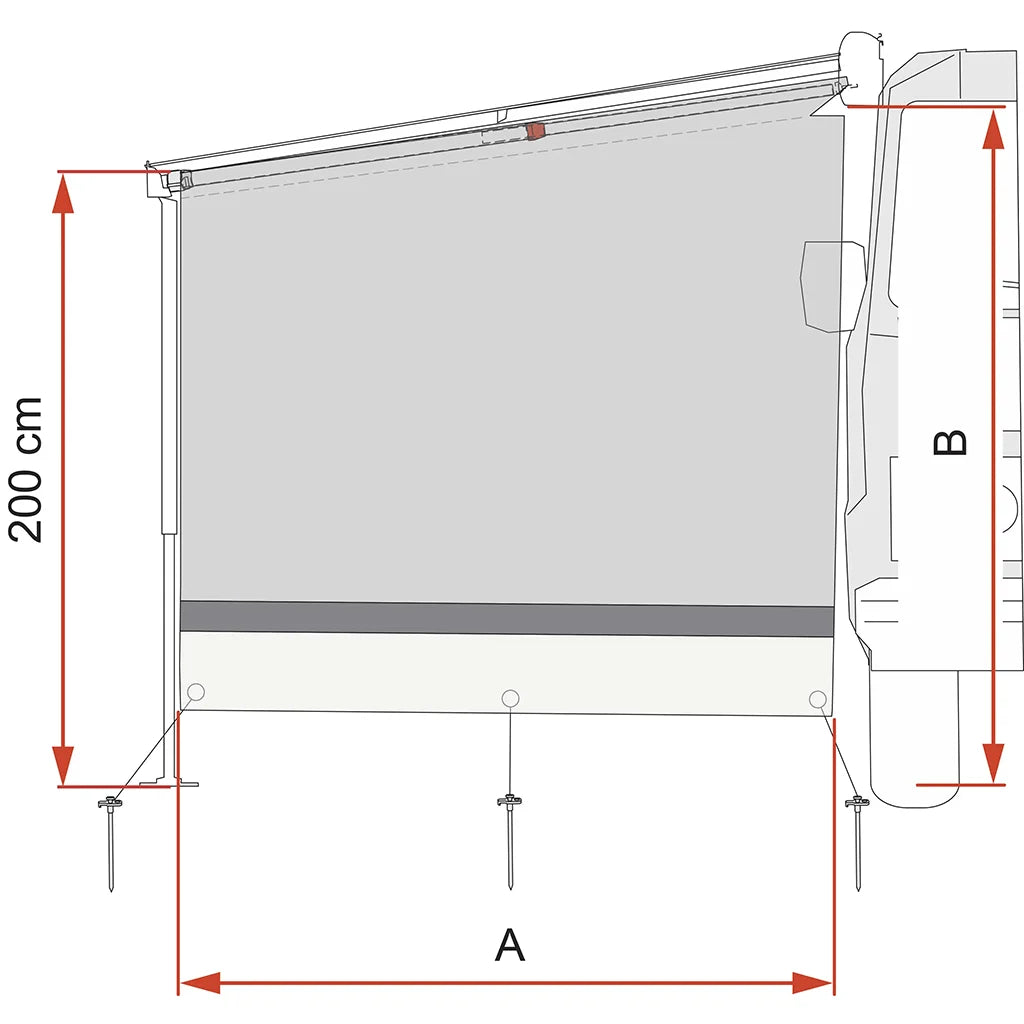 Fiamma Sun View Side Van F43 Ext.250