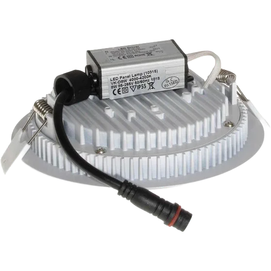 8W LED Panel Light White 150mm 2 Core 10315MIR - image 2
