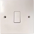 Square Edged Single 2 Way Switch White 10838
