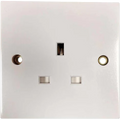 Square Edged Single Unswitched Double Pole White 10846