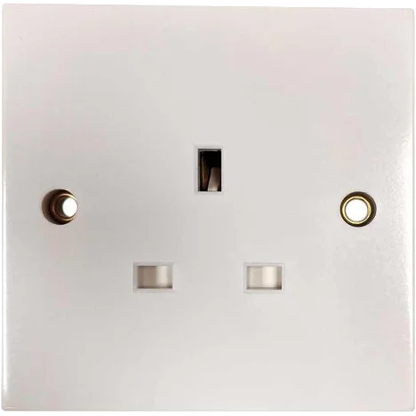 Square Edged Single Unswitched Double Pole White 10846