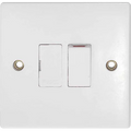 Square Edged 3Amp Switched Fused Spur White 11060