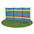 4 Pole Multicoloured Polythene Windbreak