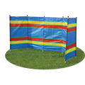 6 Pole Multicoloured Polythene Windbreak
