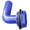 DLS 20mm Angled Connector (3/4 B.S.P) Blue c/w Nut Washer 1446605