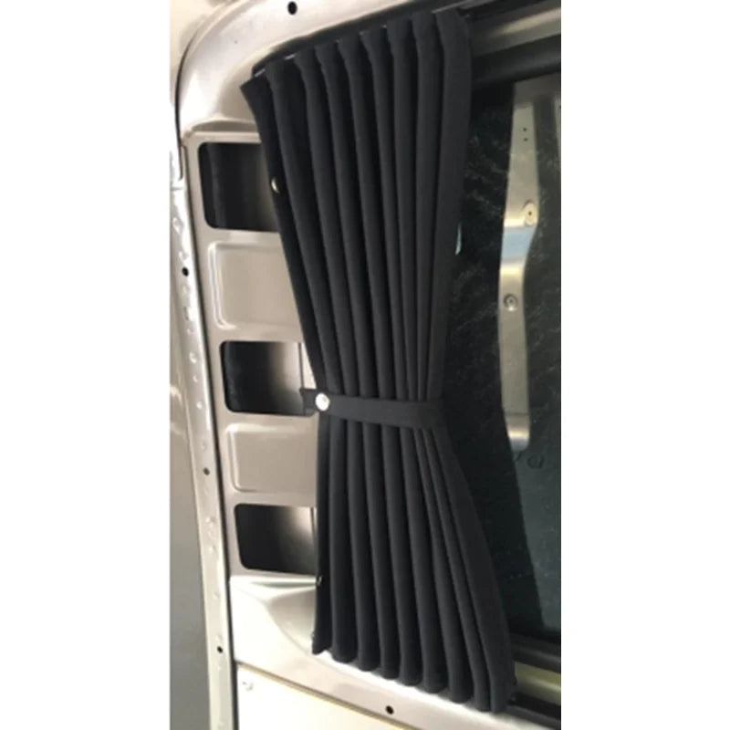 Ford Transit Custom Black LWB Barn Door Curtains 2012 - 2024