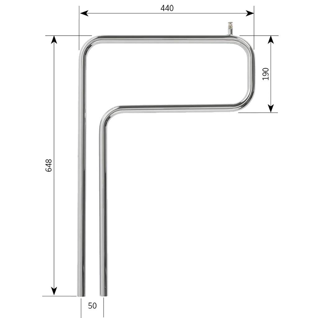 Alde Heated Towel Rail - Chrome