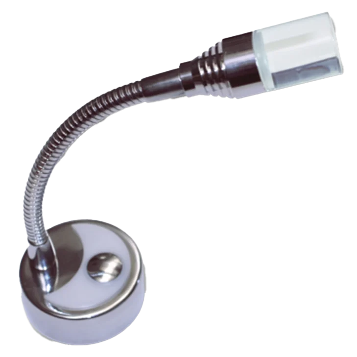 Dimatec Chrome 12V 1W Flexi Touch Reading Light with Dual Colour