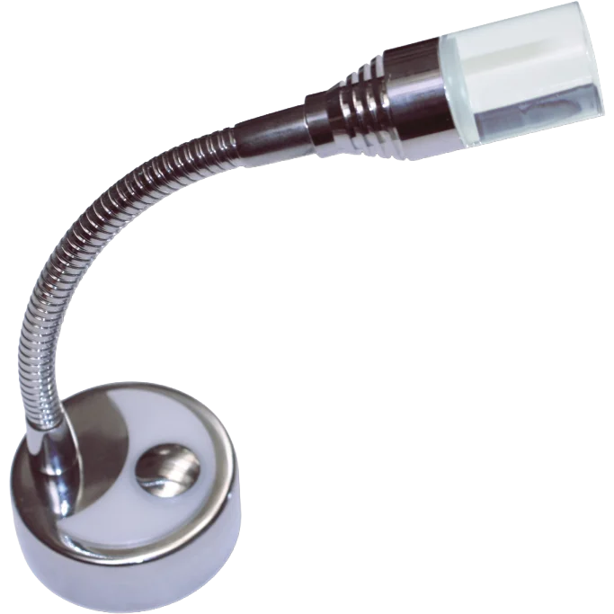 Dimatec Chrome 12v1w flexi Touch reading light with dual colour