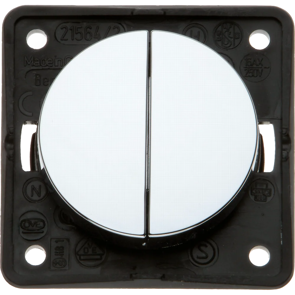 W4 Berker Twin Rocker Switch - Gloss Chrome