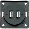 W4 Berker Double USB Charging Point - Anthracite