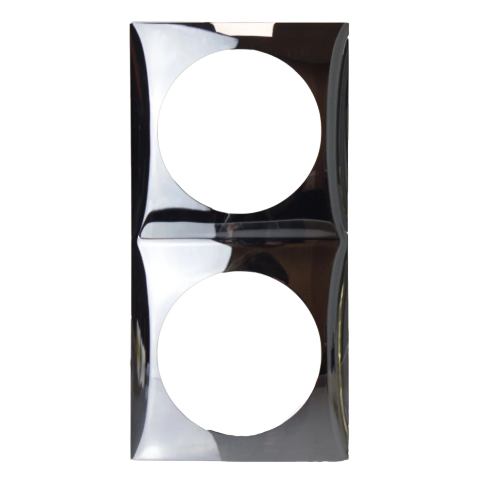 W4 Berker Flow Double Frame - Gloss Chrome