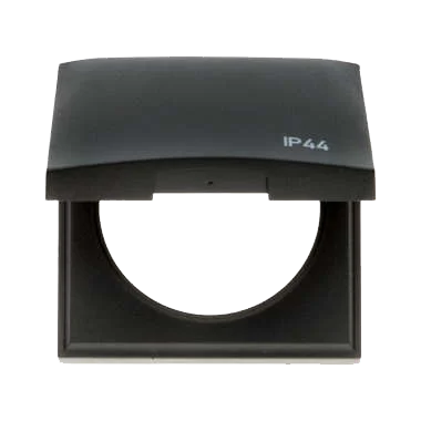 W4 Berker Flow Single Frame with Hinged Lid - Anthracite