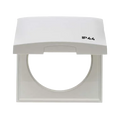 W4 Berker Flow Single Frame with Hinged Lid - White