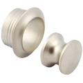 Hafele pale nickel 35mm Push button including rosette (10 pack)