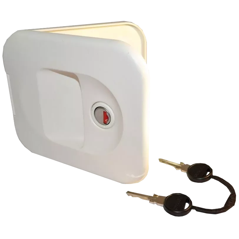 Thetford White Waterfill Door with Zadi Lock