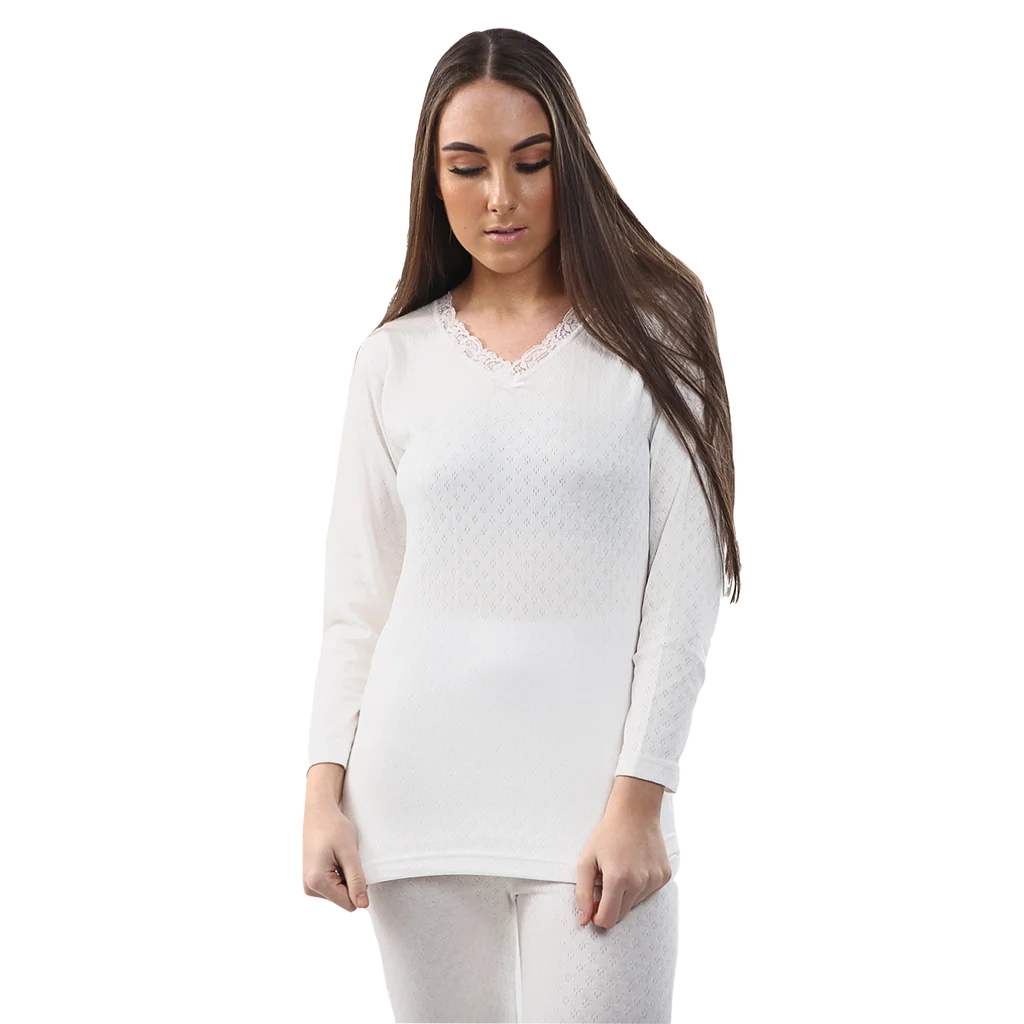 Heat Machine Ladies Thermal Long Sleeve Shirt, Mixed Sizes, White 2362