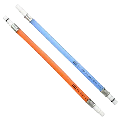 Reich Flexi hose 25cm with ridged nozzle red & blue
