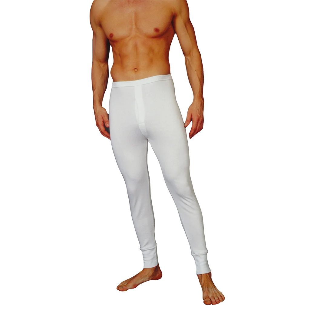 Heat Machine Mens Thermal Long Johns Mixed Sizes - White 2460