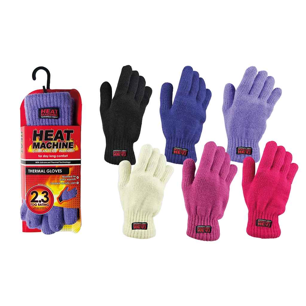 Heat Machine Ladies Tog 2.3 Thermal Gloves One Size - Assorted Colours 2643 - image 4