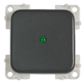 CBE Grey Single Unipolar + LED Switch