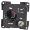 CBE Grey 12v & TV Socket