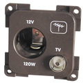 CBE Light Grey 12v & TV Socket