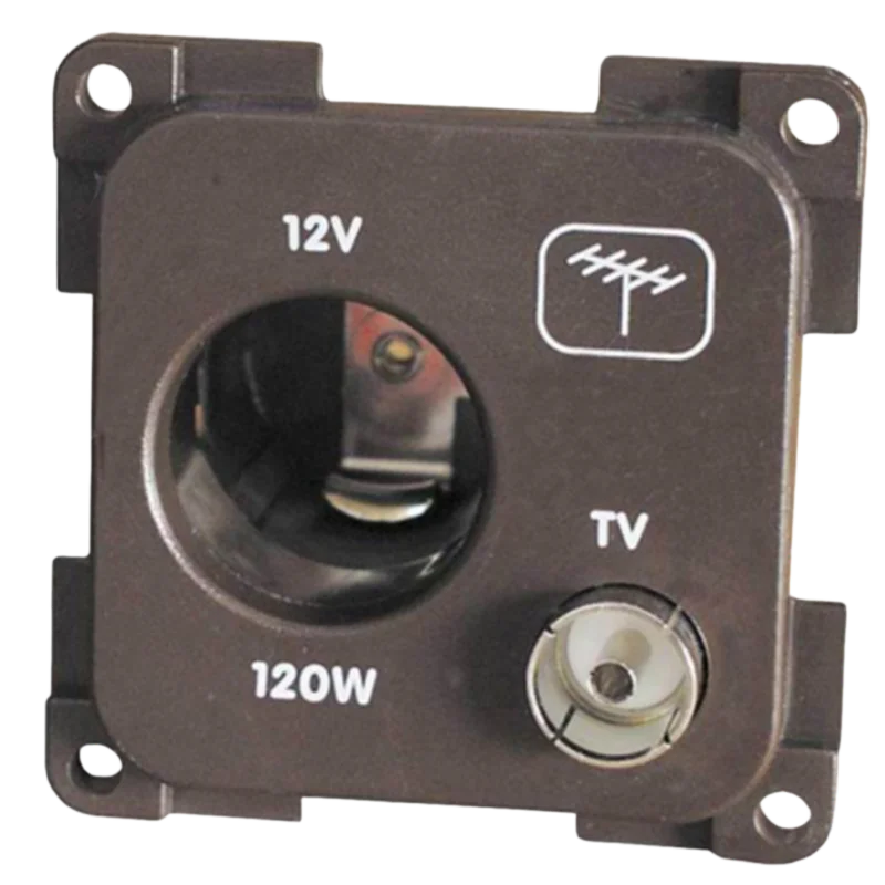 CBE Light Grey 12v & TV Socket
