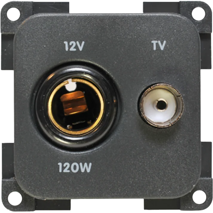 CBE 12 & TV Socket - Grey