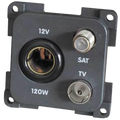 CBE Grey 12v + TV + SAT Socket