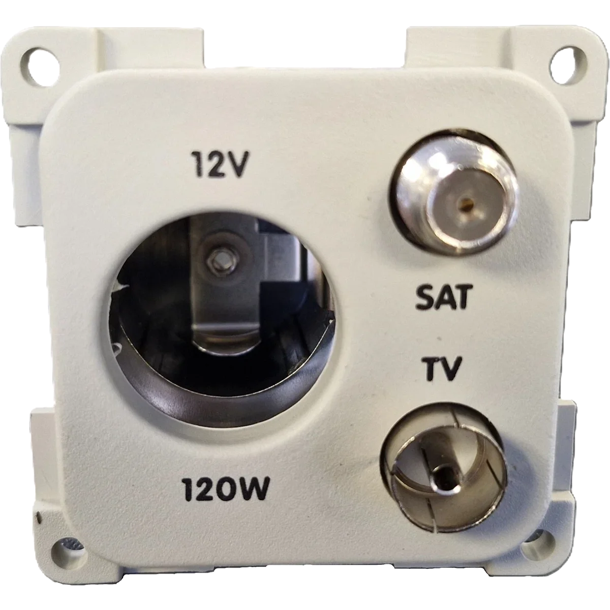 CBE Light Grey 12v + TV + SAT Socket