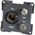 CBE Brown 12v + TV + SAT Socket