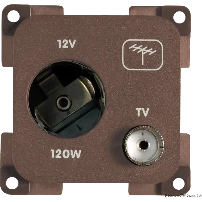 CBE Brown TV Aerial Socket 270406