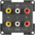 CBE Grey 6 RCA Socket DVD+ SAT