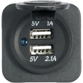 CBE Grey Double USB Charger (Retail Packaged)