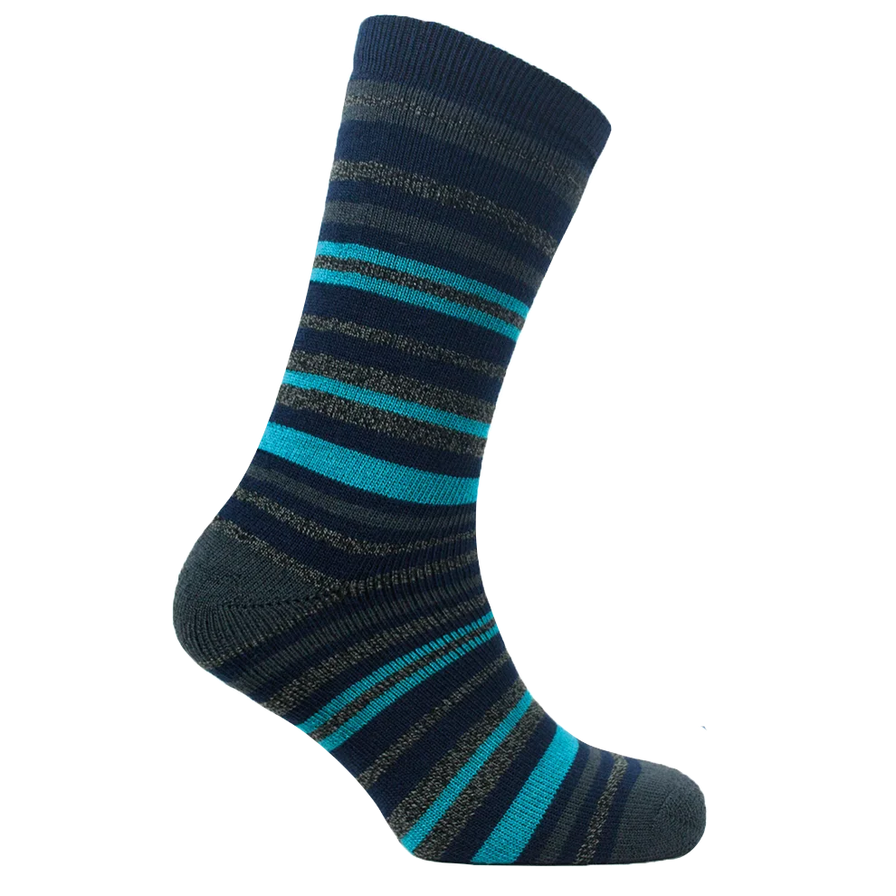 Heat Machine Mens Tog 1.6 Thermal Socks Size 6-11 - Stripe 2741 - image 5