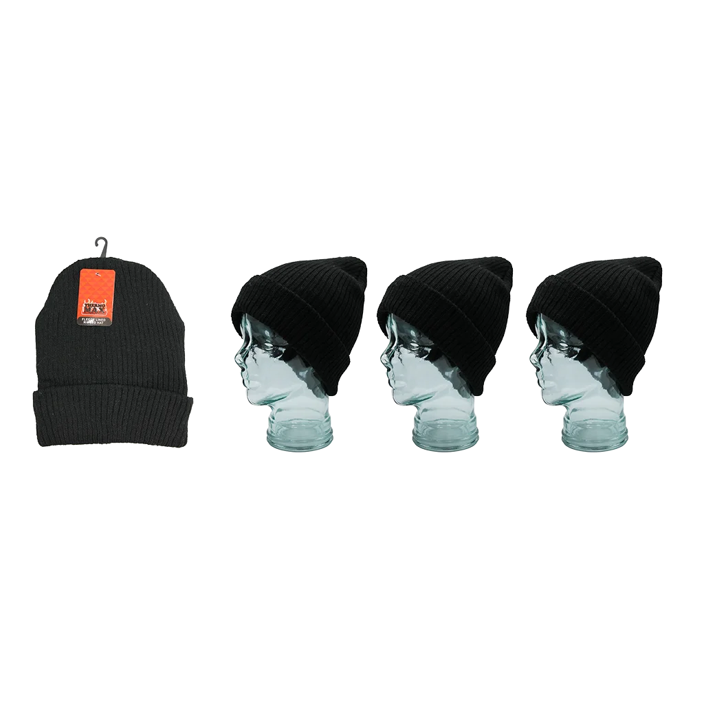 Mens 1pk Thermo Max Black Hat 3145