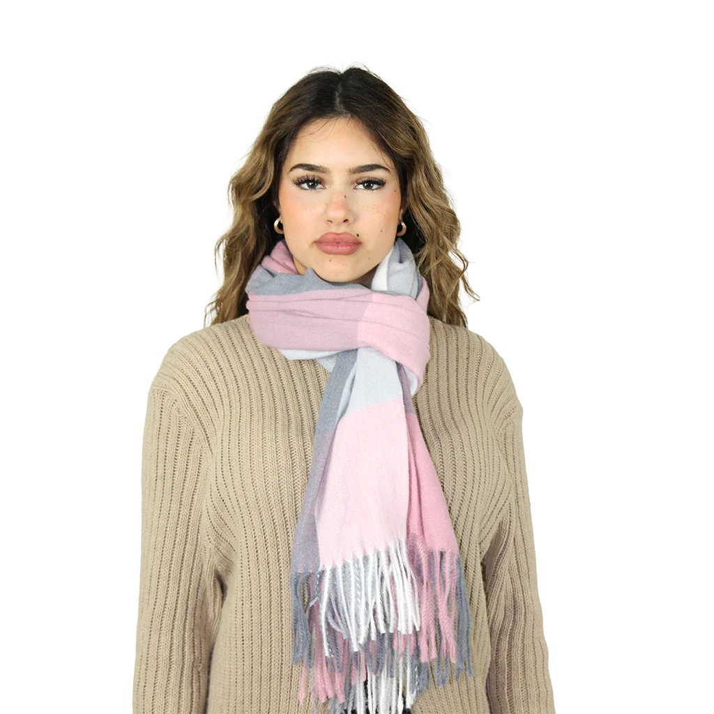 Heat Machine Ladies Pink Brushed Scarf