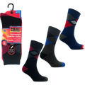 Heat Machine Mens Insulated L/Weight Argyle Socks (assorted Colours) 3448