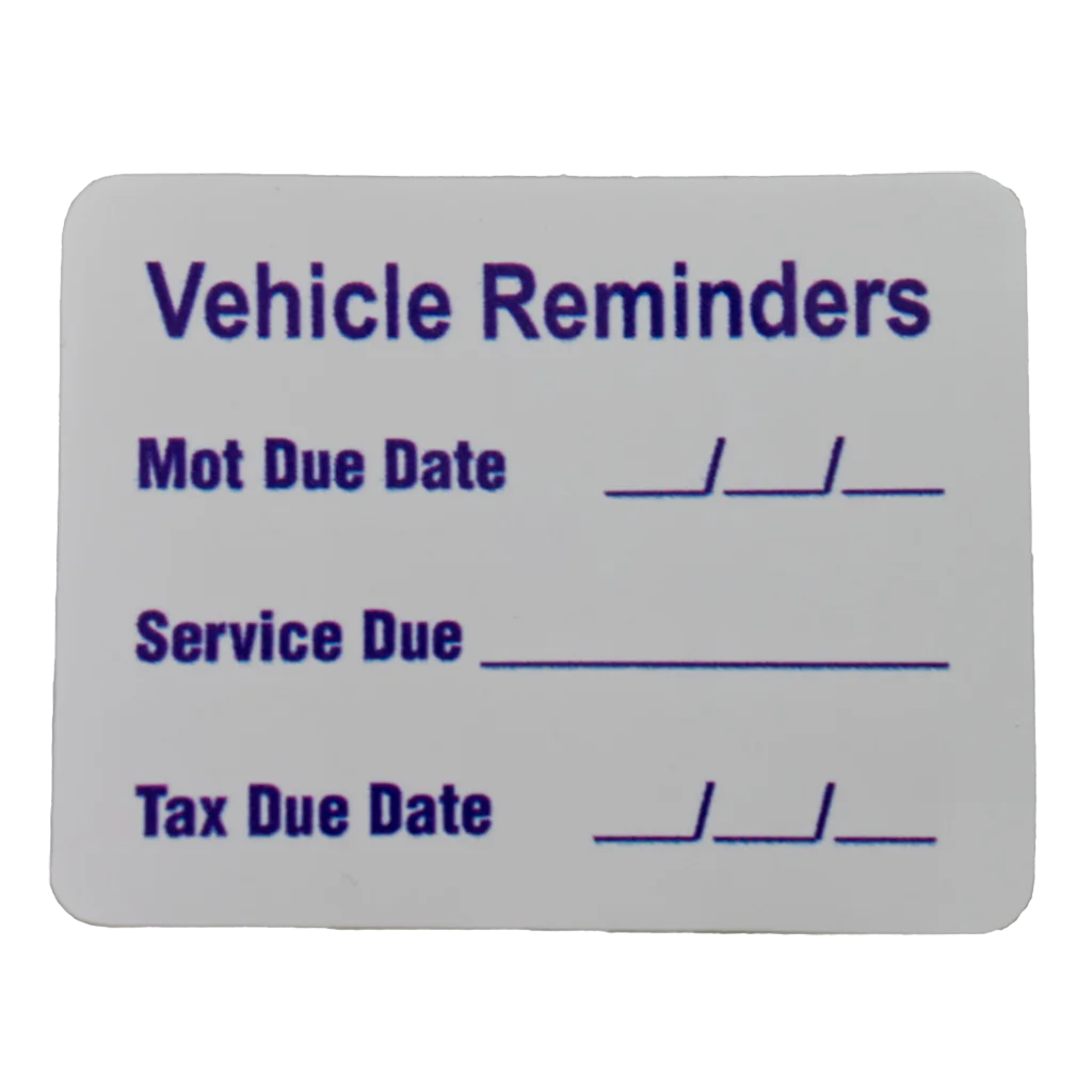 W4 Vehicle Reminder Sticker 37114