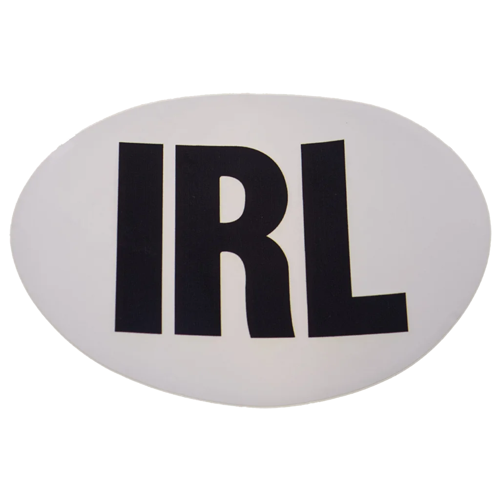W4 Large Oval IRL Sticker 37163